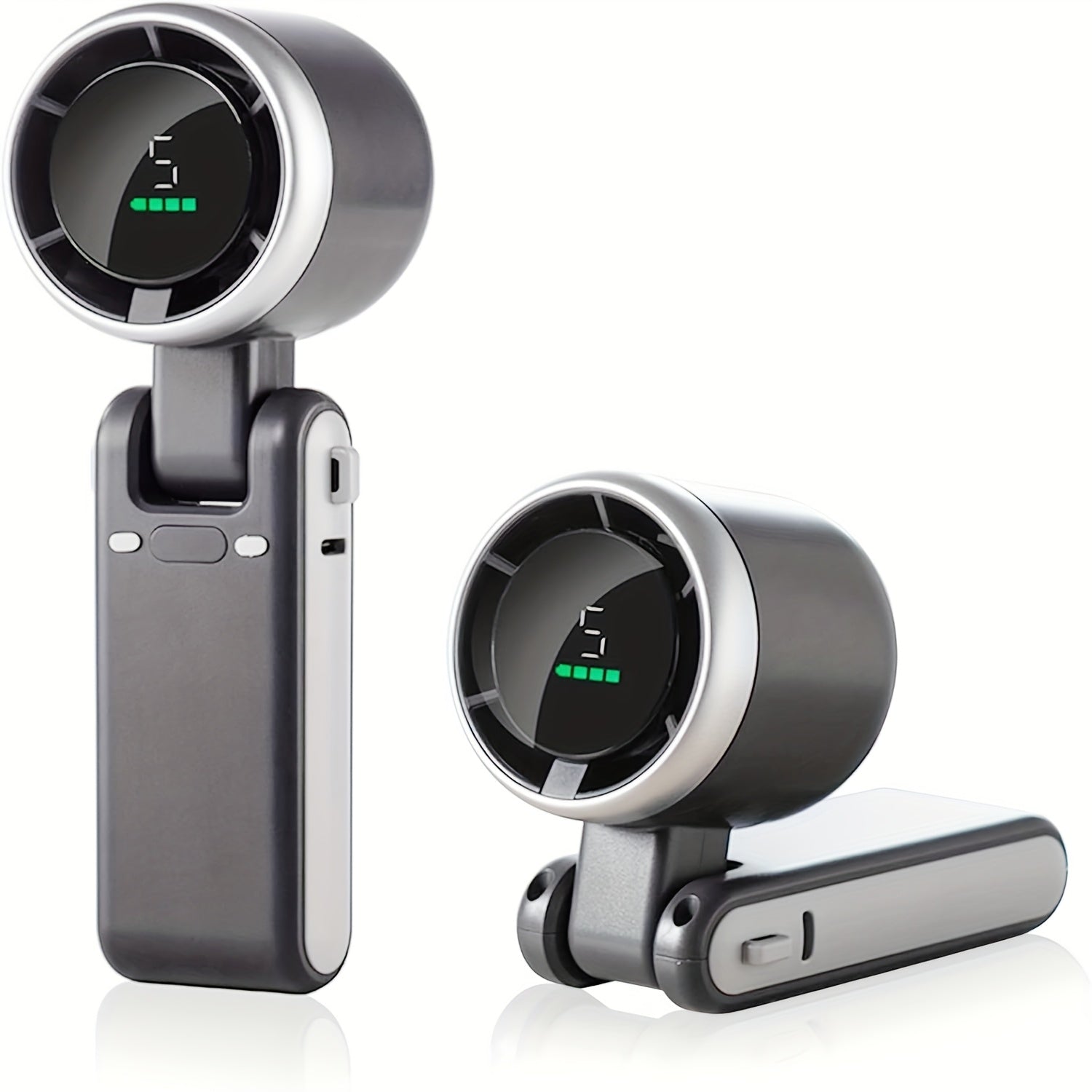 Ventilador Portátil Dobrável de Mão - Recarregável por USB, Ultra-Silencioso com Ajuste de 5 Velocidades, Bateria de 3600mAh (Tempo de Uso de 10 Horas) para Escritório, Quarto, Dormitório, Viagem ao Ar Livre