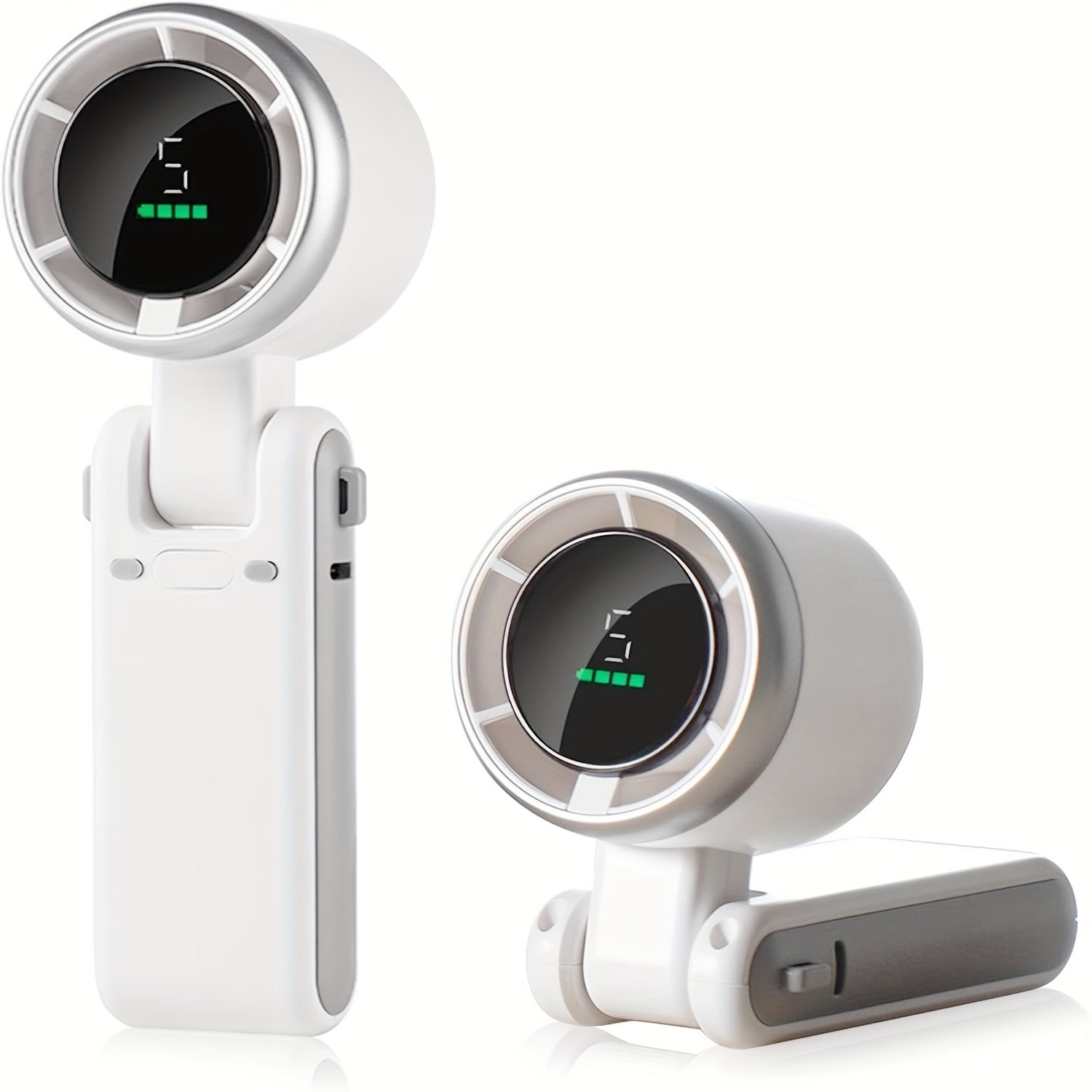 Ventilador Portátil Dobrável de Mão - Recarregável por USB, Ultra-Silencioso com Ajuste de 5 Velocidades, Bateria de 3600mAh (Tempo de Uso de 10 Horas) para Escritório, Quarto, Dormitório, Viagem ao Ar Livre