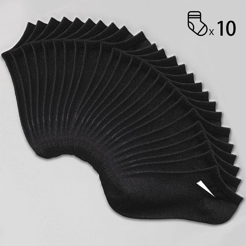 10/20 pares de meias masculinas respiráveis - mistura confortável de poliéster e spandex, design sólido, malha leve, ideal para uso casual, meias diárias | estilo minimalista | tecido durável, design simples, material macio, vida ativa