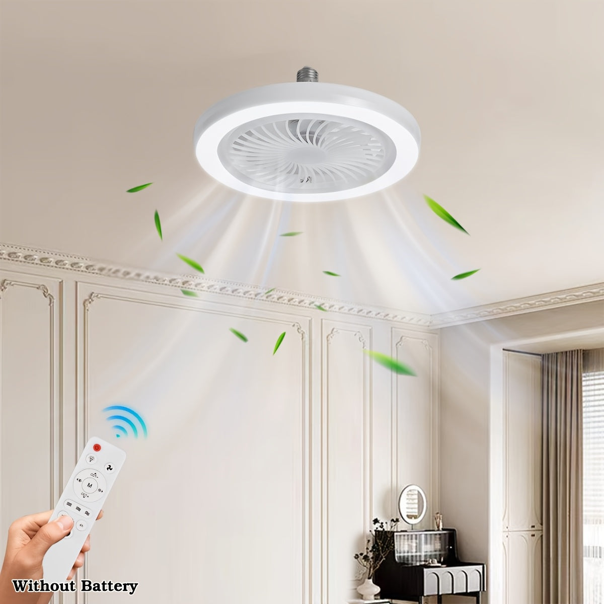 Ventilateur de Plafond Intelligent avec Lumière LED – Bivolt