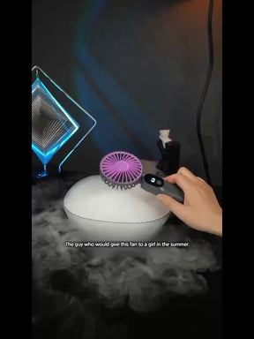 Mini Ventilador USB Portátil com 6 Velocidades e Display Digital - Ventilador Portátil Dobrável 3 em 1 para Viagem, Praia e Uso ao Ar Livre - Bateria de Lítio Recarregável, Essenciais de Viagem | Estética Moderna | Design Compacto, Ventiladores Portáteis