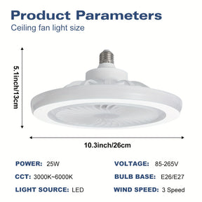 Ventilateur de Plafond Intelligent avec Lumière LED – Bivolt