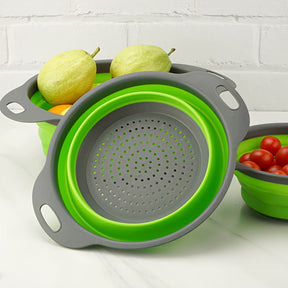 Panier Égouttoir Pliable en Silicone – Lavage et Égouttage de Fruits & Légumes