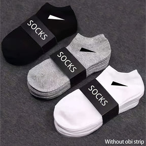 10/20 pares de meias masculinas respiráveis - mistura confortável de poliéster e spandex, design sólido, malha leve, ideal para uso casual, meias diárias | estilo minimalista | tecido durável, design simples, material macio, vida ativa