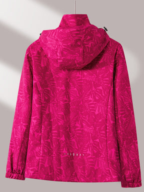Veste de course en plein air pour femme – Coupe-vent &amp; imperméable avec capuche amovible