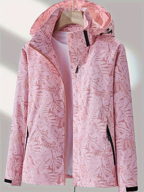 Veste de course en plein air pour femme – Coupe-vent &amp; imperméable avec capuche amovible