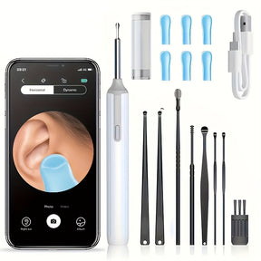 Nettoyeur d’Oreille Intelligent Sans Fil – Otoscope HD 1080P avec Caméra et LED