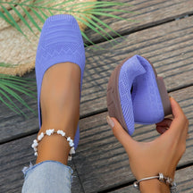 Élégance Noire - Ballerines Tissu Tissé Confort