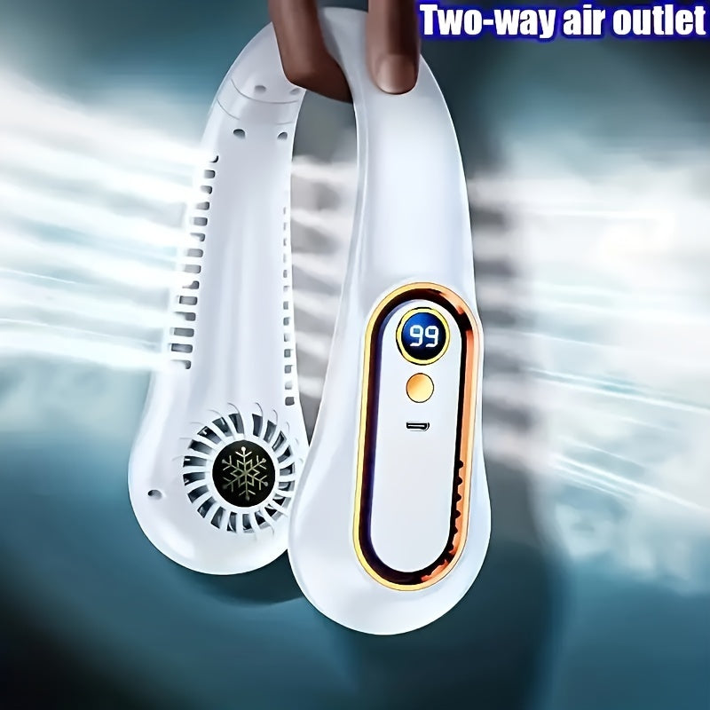 Mini Ventilateur Portable Sans Lame pour le Cou – Rechargeable, 3 Vitesses, Léger et Silencieux