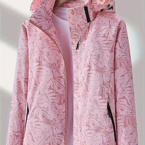 Veste de course en plein air pour femme – Coupe-vent &amp; imperméable avec capuche amovible