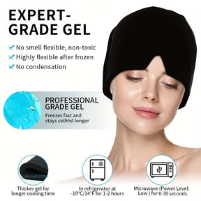Bonnet de Gel Thérapeutique – Soulagement Froid pour Migraines &amp; Sinus