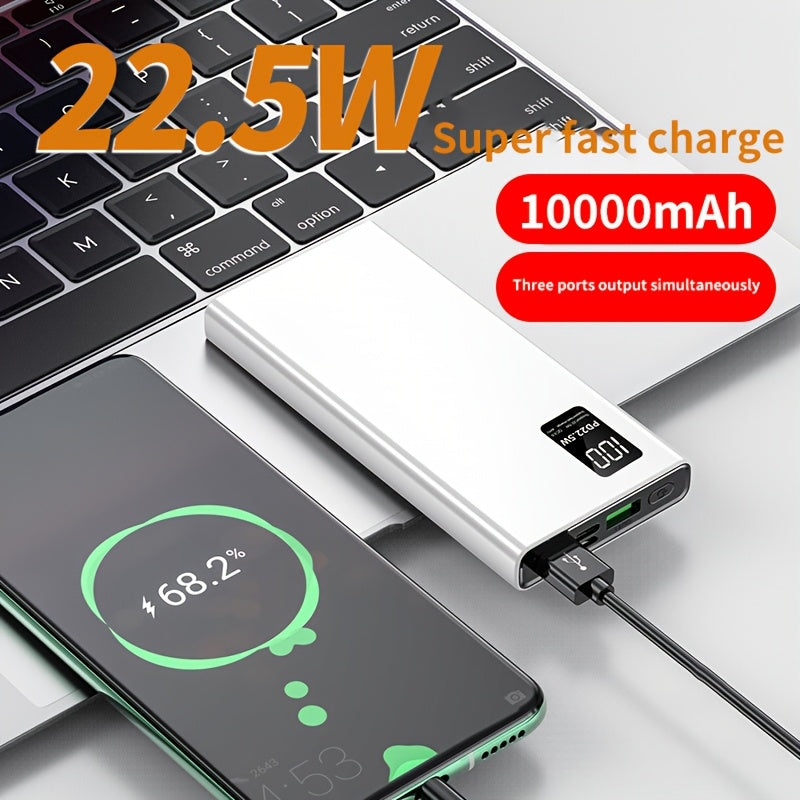 Carregador portátil BYGP, 22.5W 10000/20000mAh USB C Power In/Out Carregamento rápido, PD 3.0+QC 4.0 Display LED Pacote de bateria de telefone compatível com for iphone 15/14/13/12 Pro, para for samsung S21, Google/para for ipad Tablet, etc