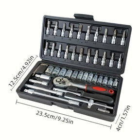Conjunto de chave de 150 peças/46 peças - Chave de soquete durável para reparos de carros e casa, inclui caixa de armazenamento premium. Produtos de alta venda, bem-vindos a comprar, parabéns pela sua compra!