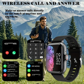 Montre intelligente 1.83" – Appels Bluetooth, santé & sport