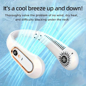 Mini Ventilateur Portable Sans Lame pour le Cou – Rechargeable, 3 Vitesses, Léger et Silencieux