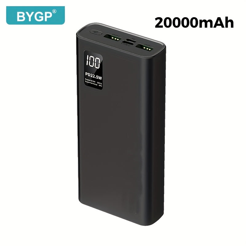 Carregador portátil BYGP, 22.5W 10000/20000mAh USB C Power In/Out Carregamento rápido, PD 3.0+QC 4.0 Display LED Pacote de bateria de telefone compatível com for iphone 15/14/13/12 Pro, para for samsung S21, Google/para for ipad Tablet, etc