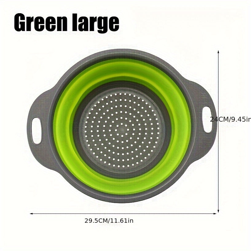 Panier Égouttoir Pliable en Silicone – Lavage et Égouttage de Fruits & Légumes