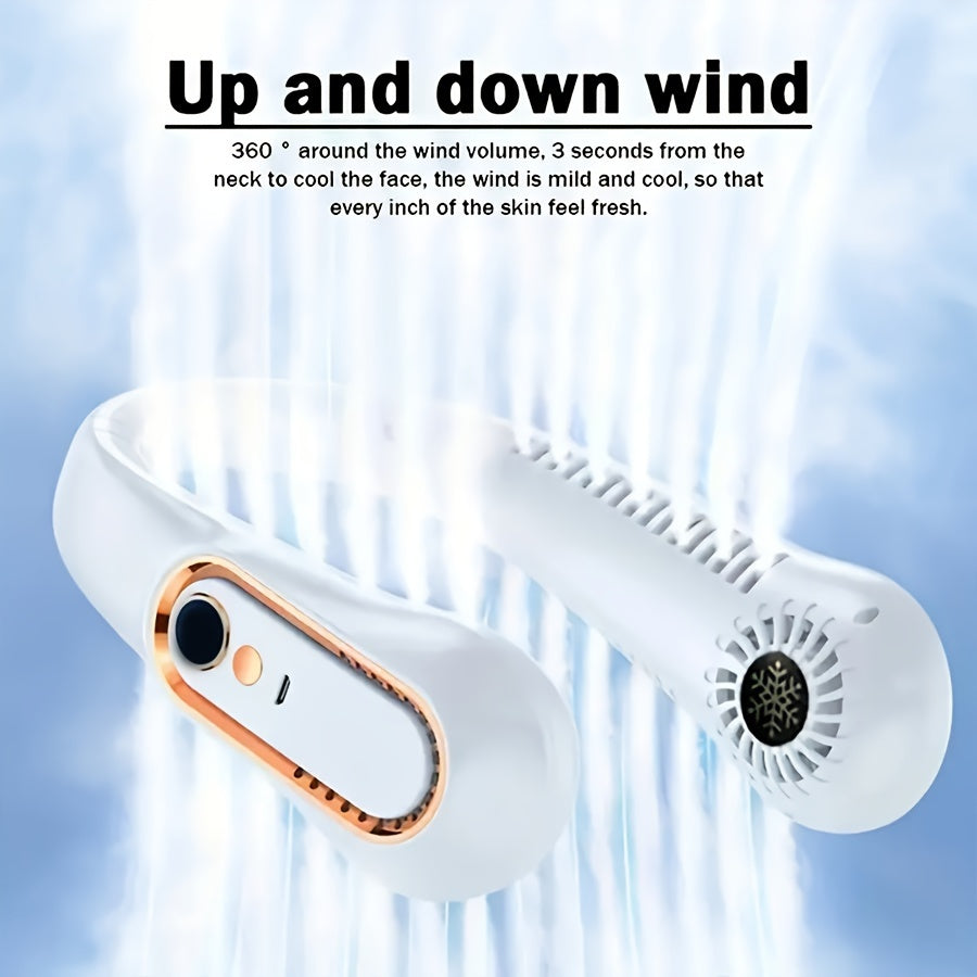 Mini Ventilateur Portable Sans Lame pour le Cou – Rechargeable, 3 Vitesses, Léger et Silencieux