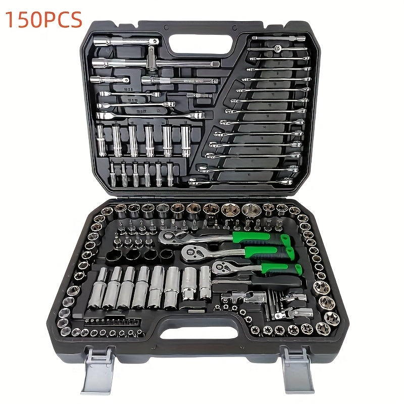 Conjunto de chave de 150 peças/46 peças - Chave de soquete durável para reparos de carros e casa, inclui caixa de armazenamento premium. Produtos de alta venda, bem-vindos a comprar, parabéns pela sua compra!