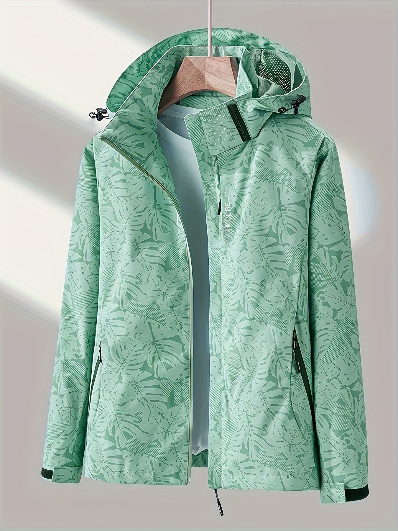Veste de course en plein air pour femme – Coupe-vent &amp; imperméable avec capuche amovible