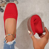 Élégance Noire - Ballerines Tissu Tissé Confort