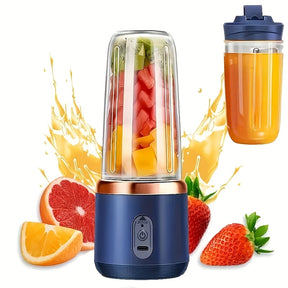 Presse-agrumes Multifonction Portable – Double Tasse, Rechargeable USB, 6 Lames Inox
