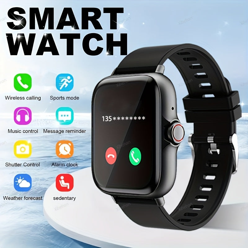 Montre intelligente 1.83" – Appels Bluetooth, santé & sport