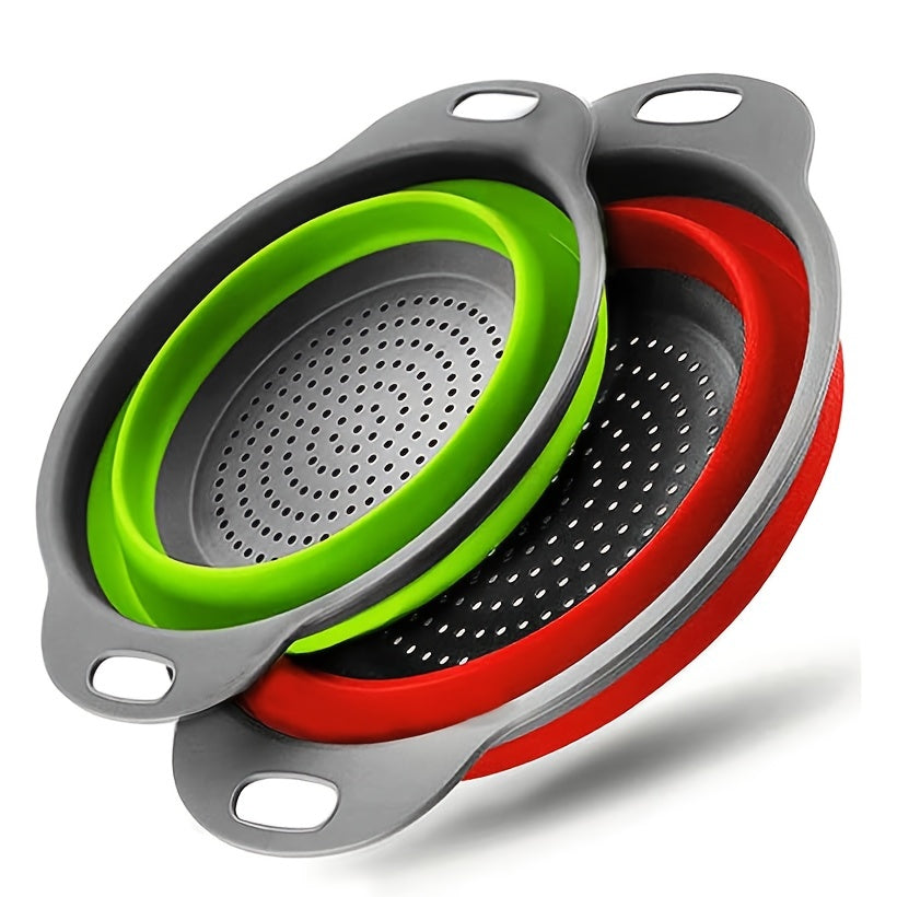 Panier Égouttoir Pliable en Silicone – Lavage et Égouttage de Fruits & Légumes
