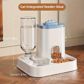 Dispensador de Água Automático para Gatos e Cães com Bacia de Alimentação Integrada - Capacidade de 1-10L, Sem Necessidade de Pilhas, Design Moderno Branco para Limpeza Fácil e Hidratação - Solução Durável para Hidratação de Animais de Estimação, Alimenta