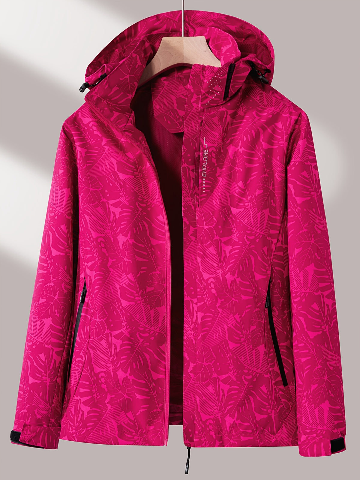 Veste de course en plein air pour femme – Coupe-vent &amp; imperméable avec capuche amovible