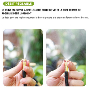 Dripi - Kit d'irrigation goutte à goutte avec tuyau flexible 360°