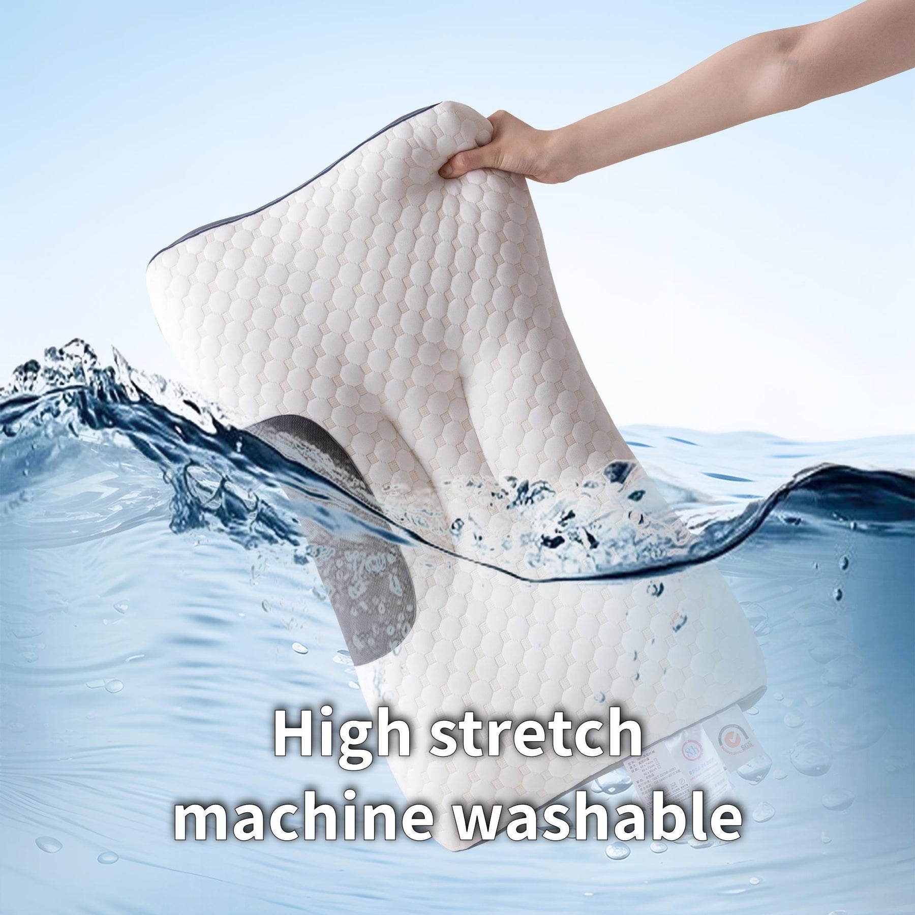 1/2peças Almofada de Pescoço Ajustável Ergonômica - Design Moderno Macio com Fecho de Zíper, Enchimento de Poliéster de Alta Qualidade, Lavável à Máquina para Conforto ao Dormir - Ideal para Dormir de Lado e de Costas, Almofada de Pescoço para Dormir, Sup
