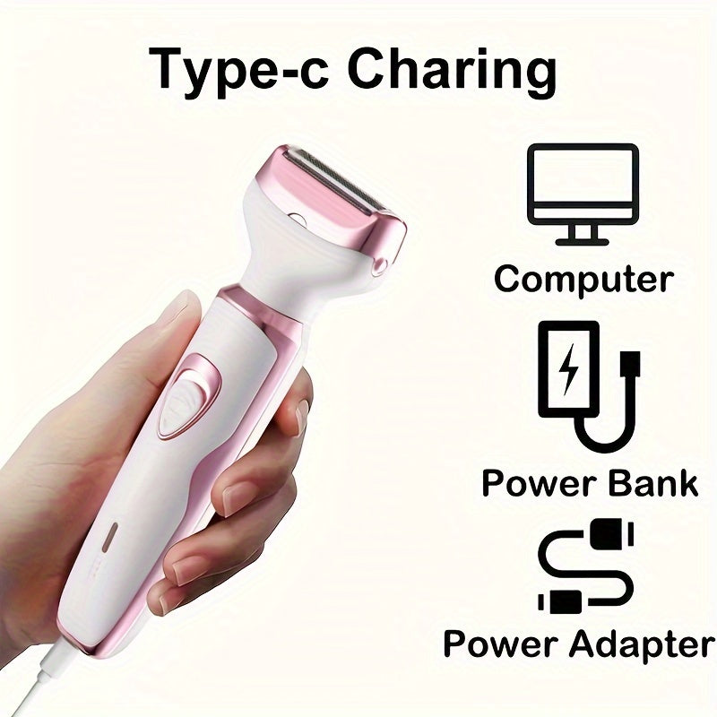 Épilateur Féminin Électrique Rechargeable 4 en 1 – Praticité et Beauté au Quotidien