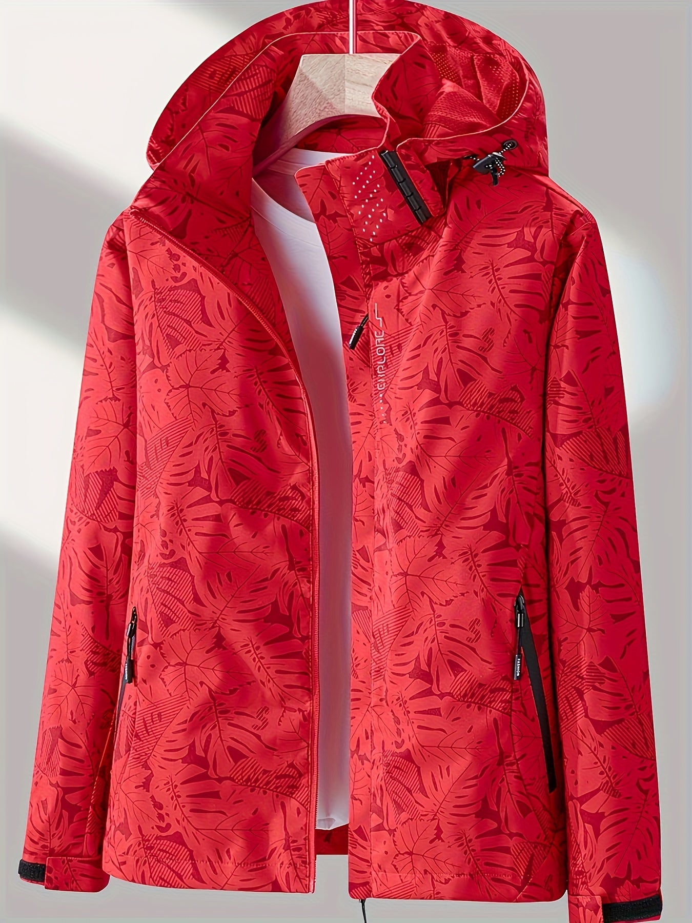 Veste de course en plein air pour femme – Coupe-vent &amp; imperméable avec capuche amovible