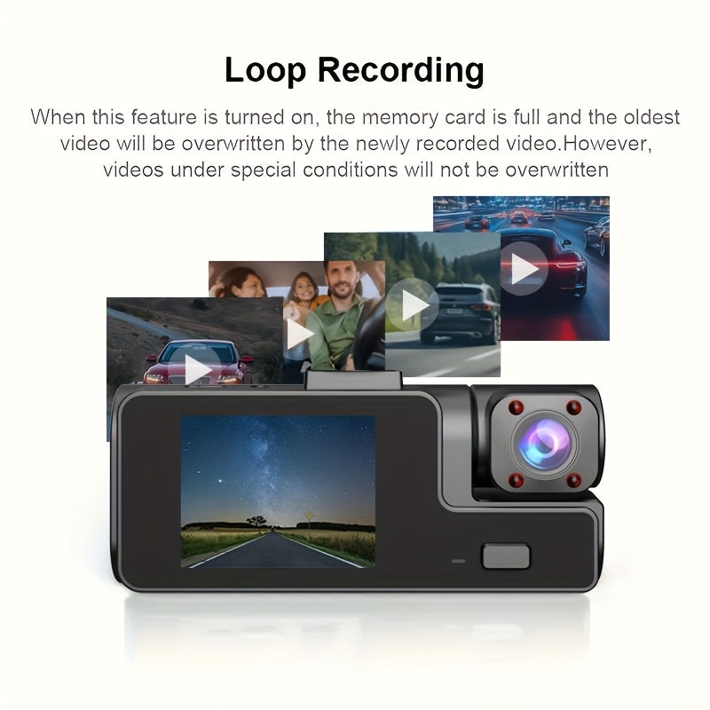 DashCam Voiture 3 Canaux – 1080P