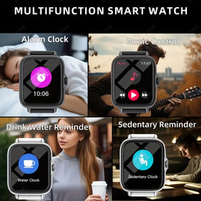 Montre intelligente 1.83" – Appels Bluetooth, santé & sport