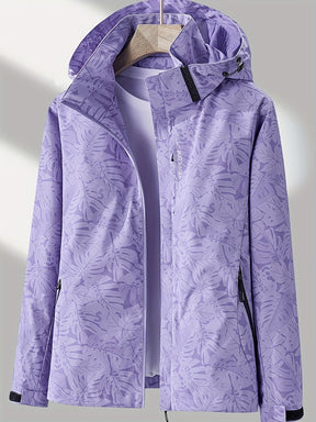Veste de course en plein air pour femme – Coupe-vent &amp; imperméable avec capuche amovible