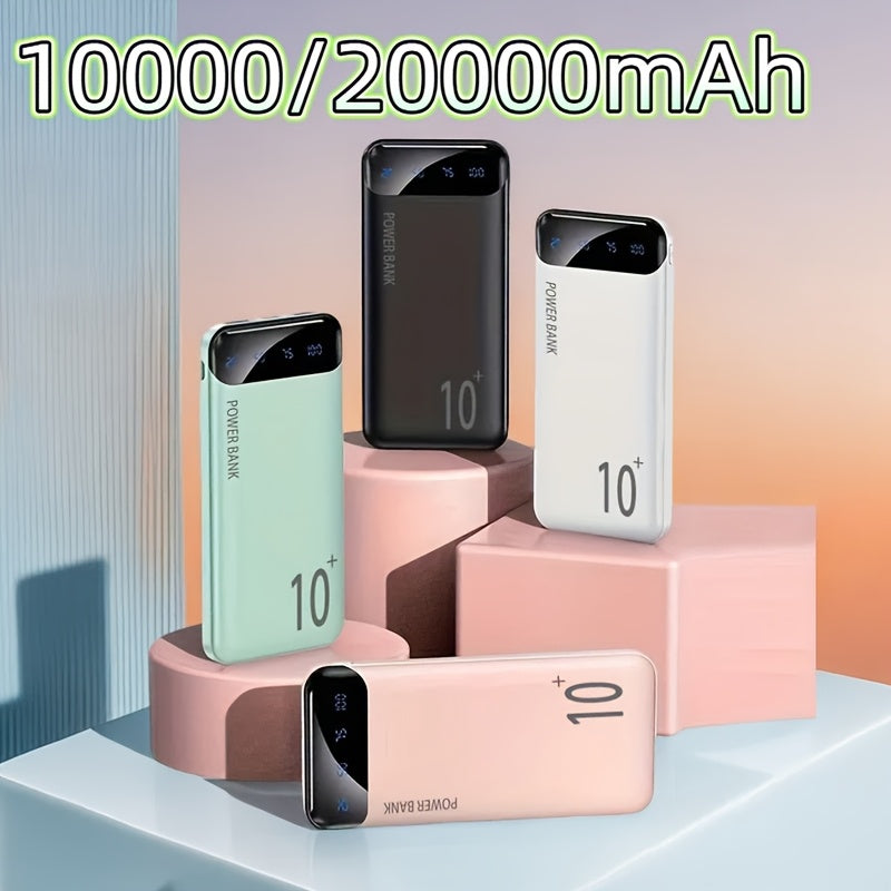 Power Bank Portable Grande Capacité 10000-20000mAh – Chargeur USB Universel avec Écran LED
