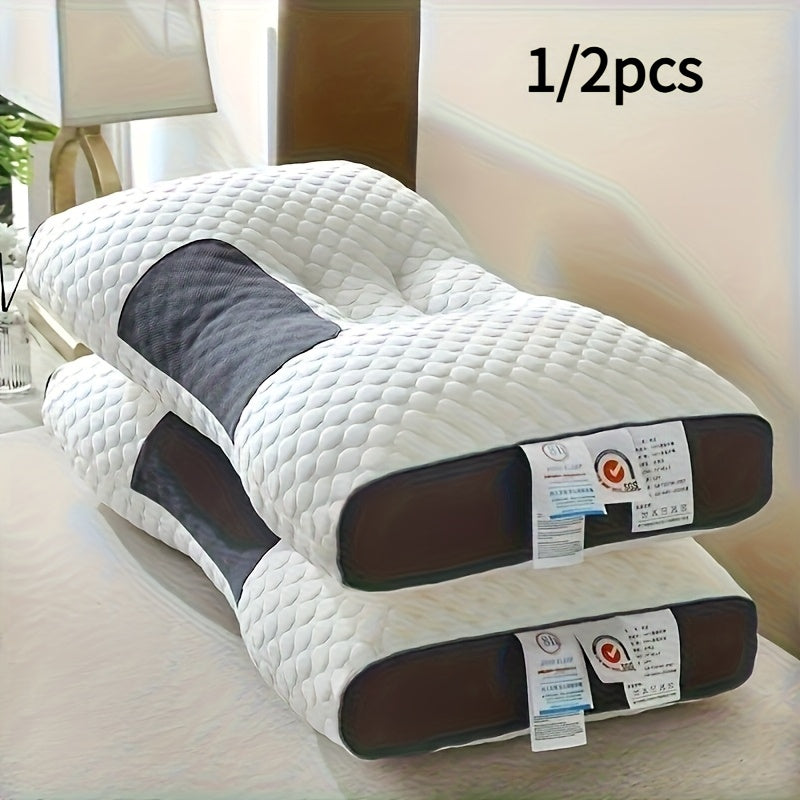 1/2peças Almofada de Pescoço Ajustável Ergonômica - Design Moderno Macio com Fecho de Zíper, Enchimento de Poliéster de Alta Qualidade, Lavável à Máquina para Conforto ao Dormir - Ideal para Dormir de Lado e de Costas, Almofada de Pescoço para Dormir, Sup