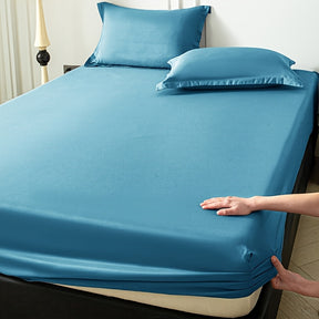 Conjunto de Roupa de Cama em Microfibra Macia e Respirável - Azul Escuro, Lavável na Máquina, Conforto para Todas as Estações com Design Aconchegante em Cor Sólida