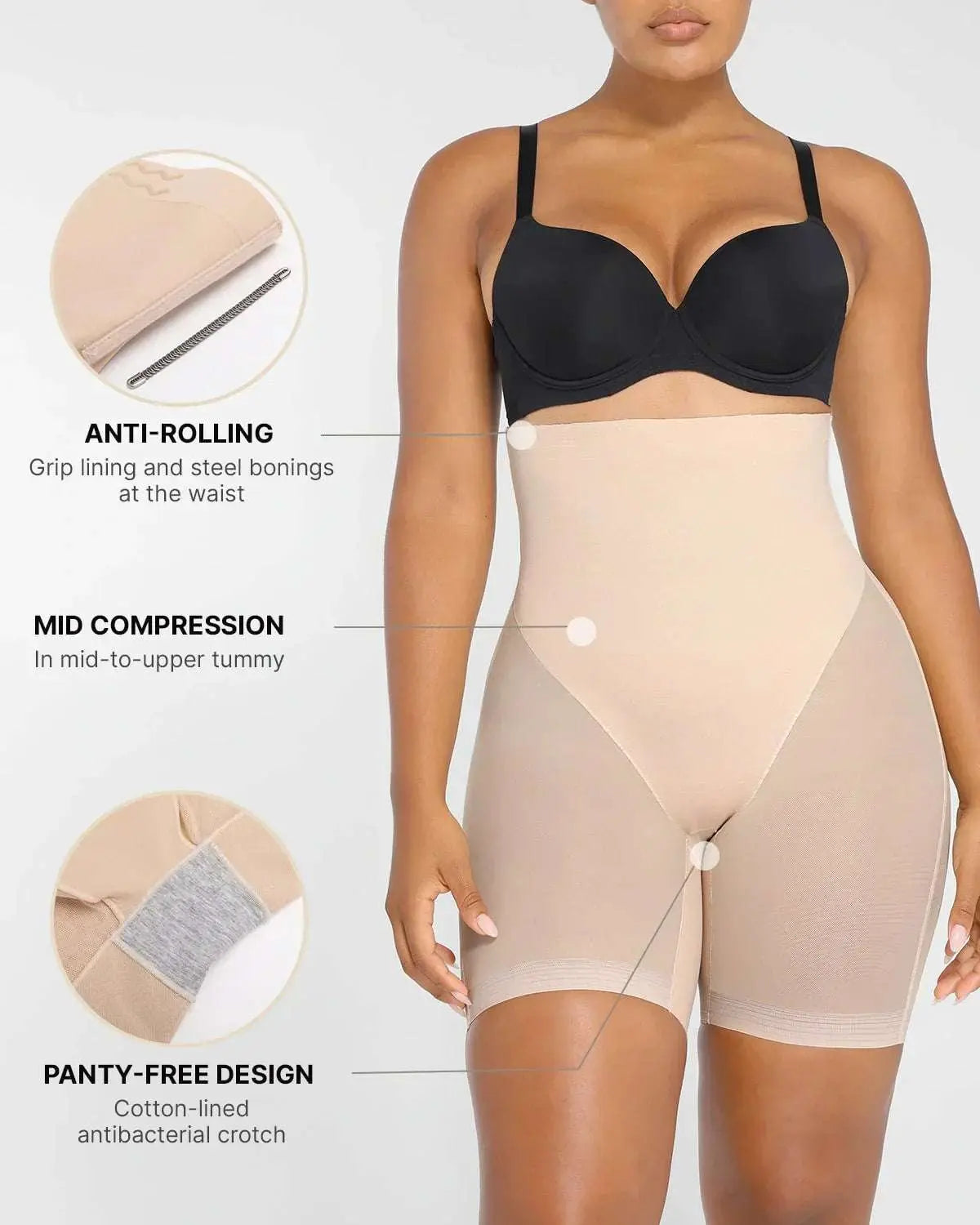 AirSlim® – Short Gainant Invisible : Taille Affinée & Fessier Rehaussé