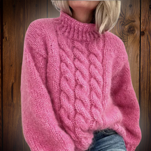 Susy - Pull à Col Roulé Jacquard Douillet