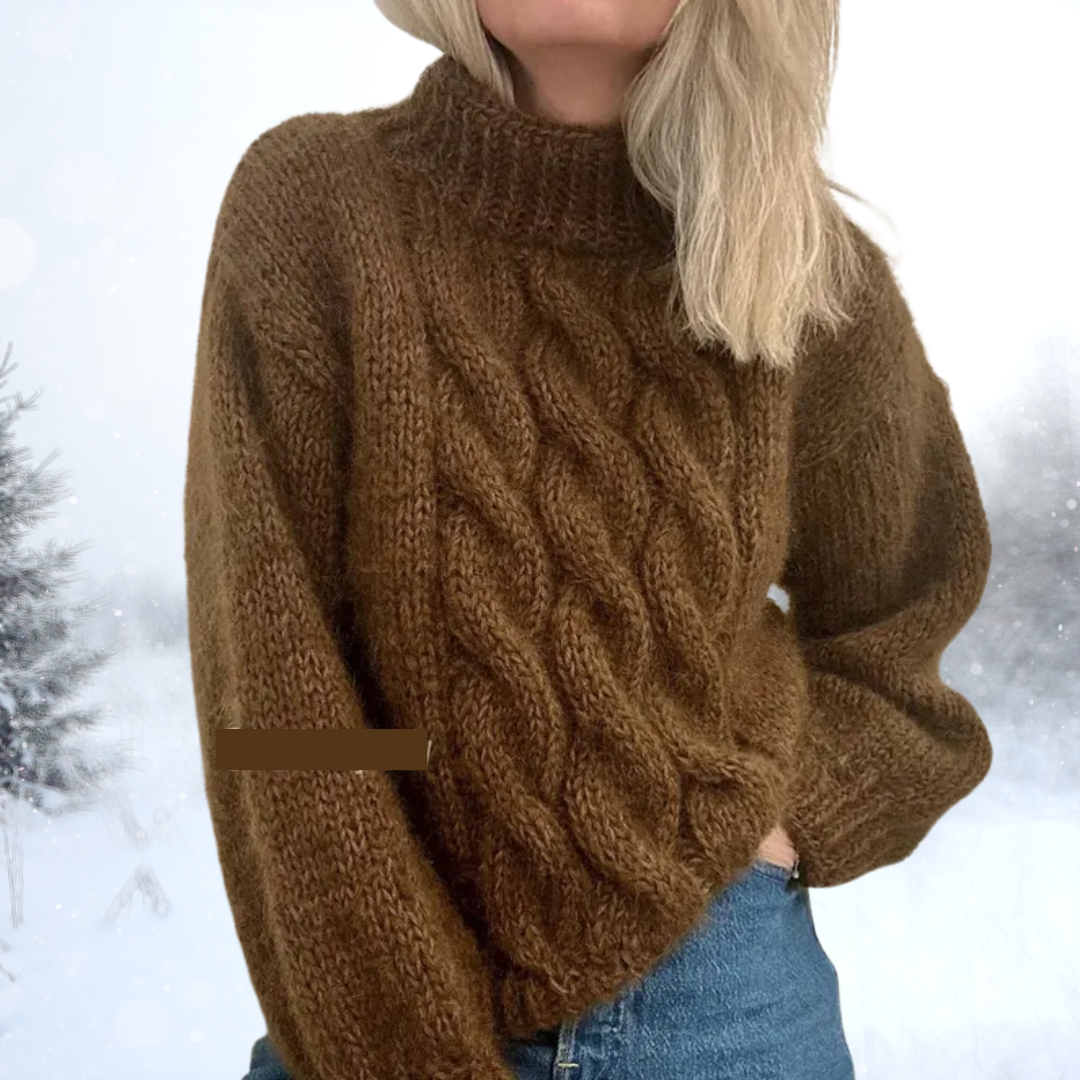 Susy - Pull à Col Roulé Jacquard Douillet