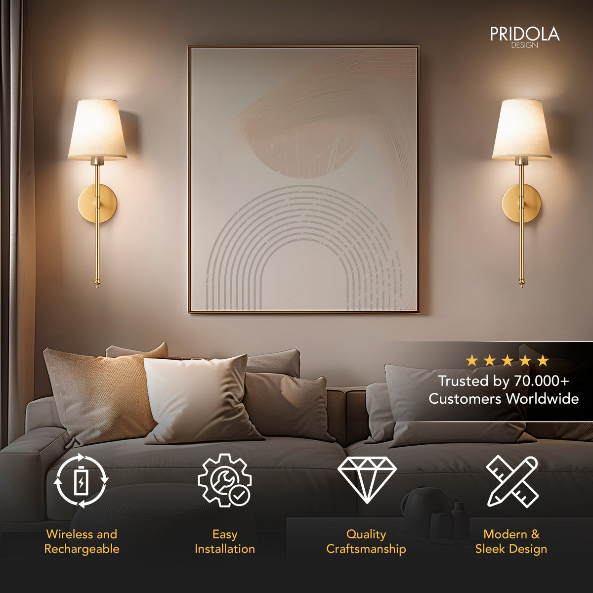 Sones - Appliques murales sans fil (Pack de 2 )