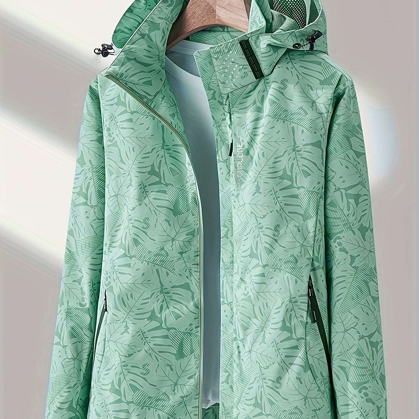 Veste de course en plein air pour femme – Coupe-vent &amp; imperméable avec capuche amovible