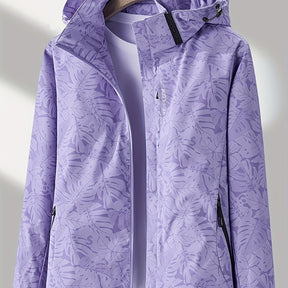 Veste de course en plein air pour femme – Coupe-vent &amp; imperméable avec capuche amovible