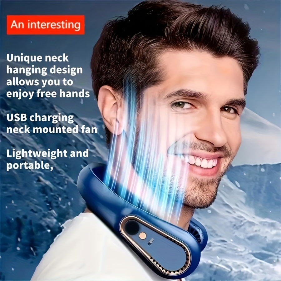 Mini Ventilateur Portable Sans Lame pour le Cou – Rechargeable, 3 Vitesses, Léger et Silencieux