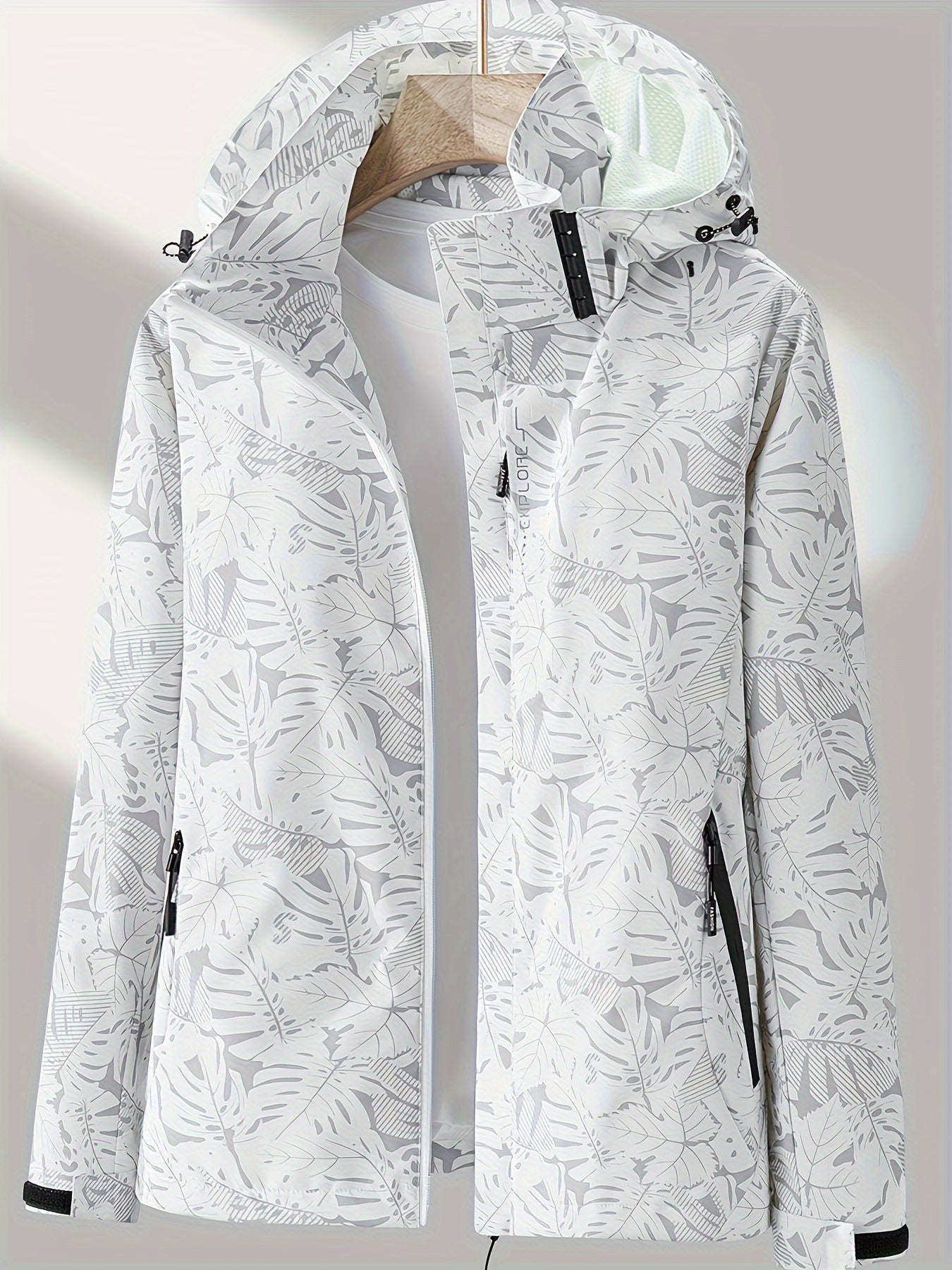 Veste de course en plein air pour femme – Coupe-vent &amp; imperméable avec capuche amovible