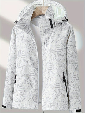 Veste de course en plein air pour femme – Coupe-vent &amp; imperméable avec capuche amovible