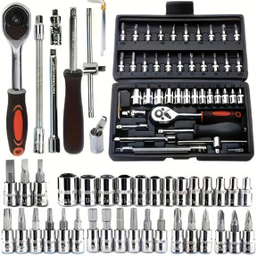 Conjunto de chave de 150 peças/46 peças - Chave de soquete durável para reparos de carros e casa, inclui caixa de armazenamento premium. Produtos de alta venda, bem-vindos a comprar, parabéns pela sua compra!